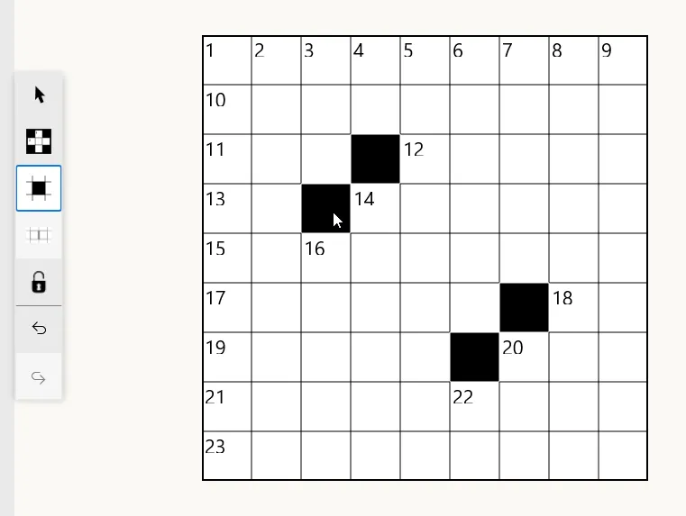 Using the Block Tool with reflection about both diagonals