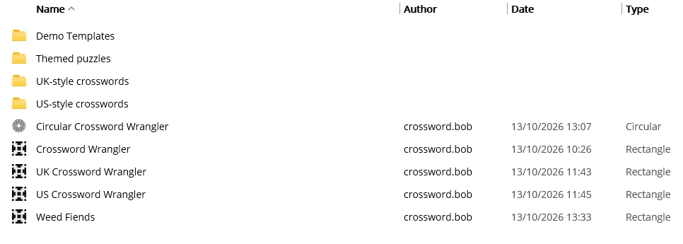 The Library Browser main panel in List view